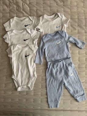 Nike Baby Bodysuit Bundle 3 Months 6 Piece Lot